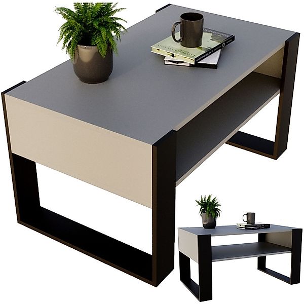 CraftPAK Couchtisch Wohnzimmer Tisch für Couch günstig online kaufen