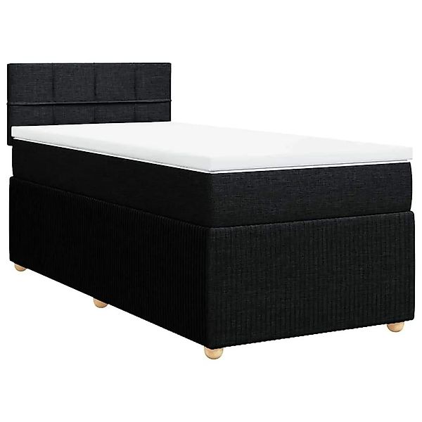 vidaXL Boxspringbett mit Matratze Schwarz 100x200 cm Stoff 3289669 günstig online kaufen