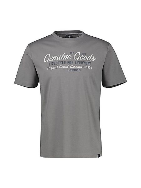 LERROS T-Shirt LERROS T-Shirt unifarben mit Print und 1/2-Ärmeln günstig online kaufen