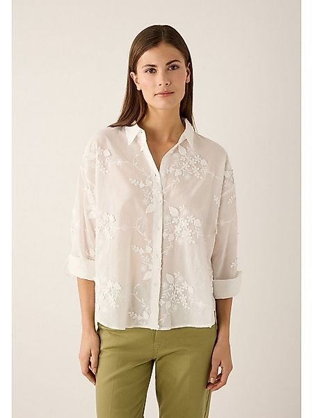 MORE&MORE Klassische Bluse bestickte Hemdbluse günstig online kaufen