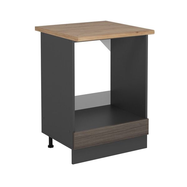 Vicco Herdumbauschrank R-Line, Edelgrau/Anthrazit, 60 cm, günstig online kaufen