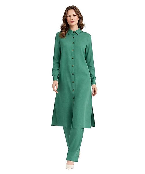 fashionshowcase Longtunika Hemdblusenkleid langarm mit Kragen Knopfleiste 1 günstig online kaufen