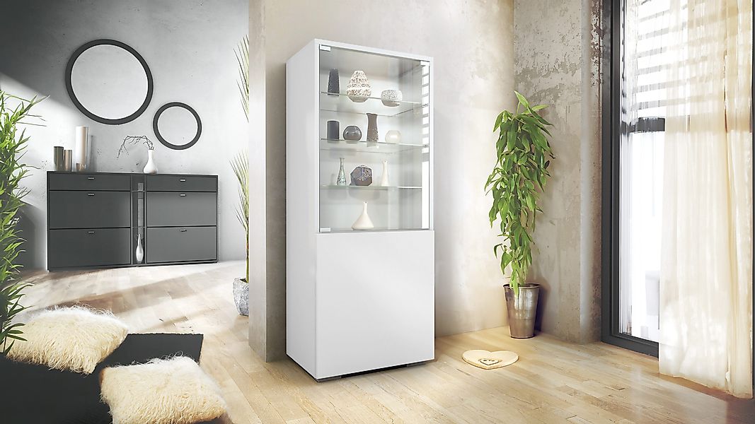 Vladon Standvitrine Granada (Vitrinenschrank, mit Glastür günstig online kaufen