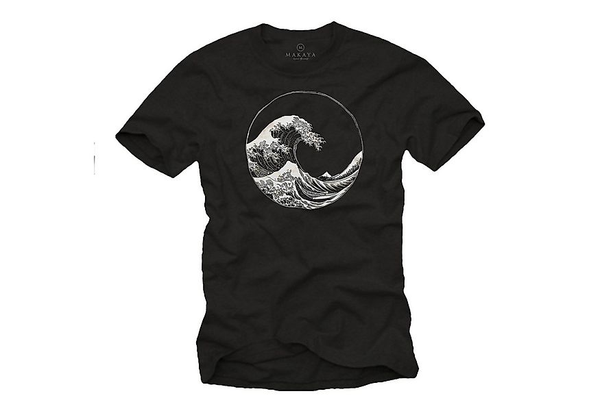 MAKAYA T-Shirt Männershirt mit Wellenmotiv – Cooles Surfdesign für Wassersp günstig online kaufen