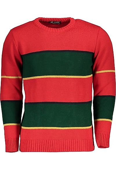 U.S. GRAND POLO Strickpullover Herrenpullover Rot - Langarm, Rundhals, Kont günstig online kaufen