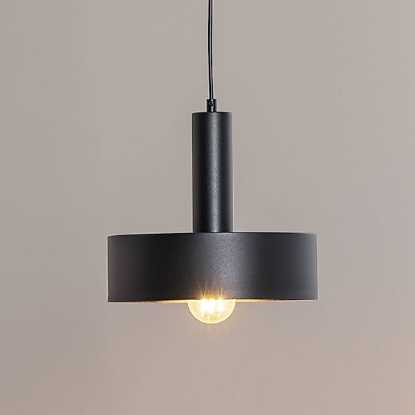 Hängeleuchte Vitrum round, schwarz, zylindrisch, Ø 27 cm günstig online kaufen