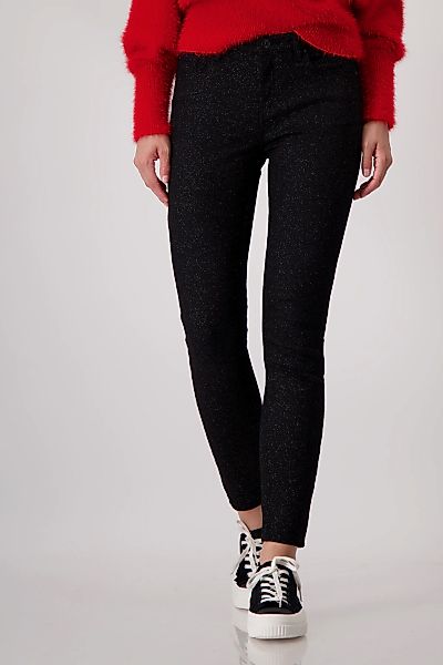 Monari Röhrenhose mit Glitzerdruck günstig online kaufen