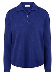 Polo-Pullover aus 100% Kaschmir include blau günstig online kaufen