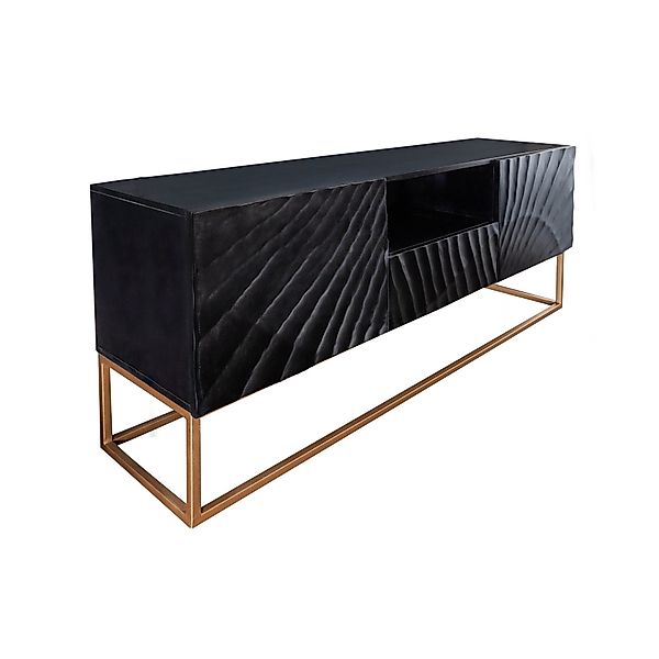 riess-ambiente TV-Board SCORPION 160cm schwarz, Massivholz günstig online kaufen