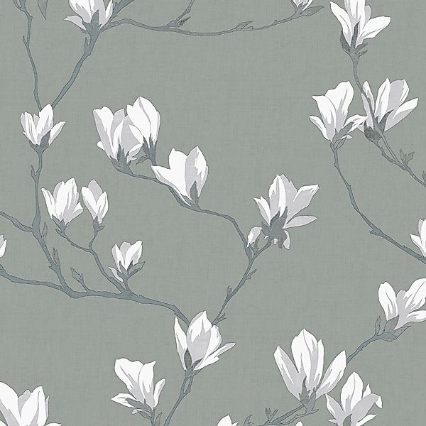 LAURA ASHLEY Vliestapete Magnolia Grove, gemustert, günstig online kaufen