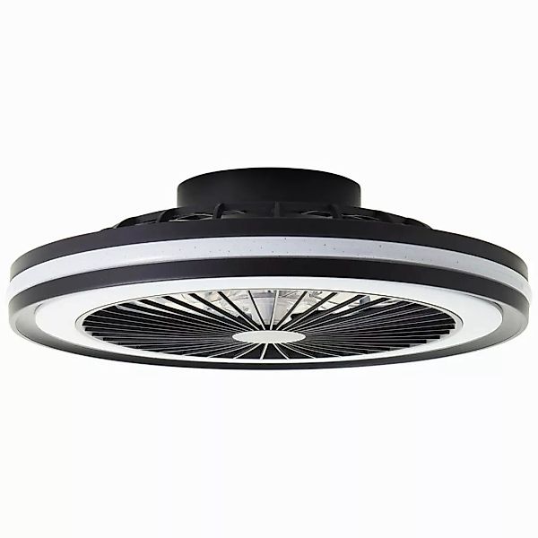 LED Deckenventilator Palmero in Schwarz 40W 5000lm günstig online kaufen