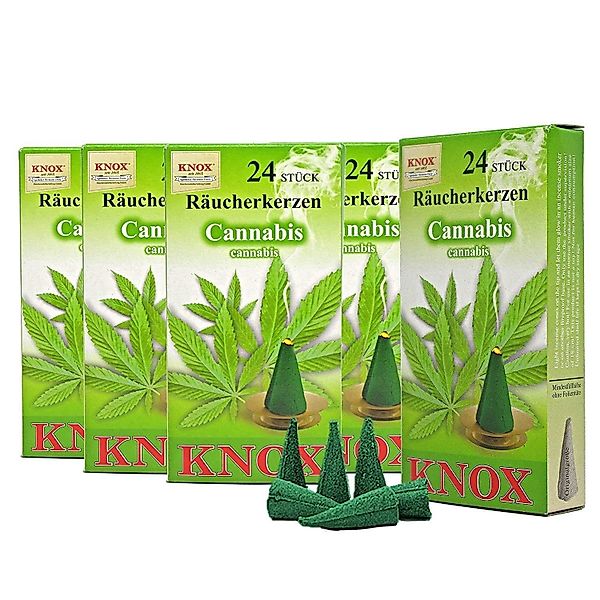 KNOX Duftkerze 5 Päckchen Räucherkerzen- Cannabis günstig online kaufen