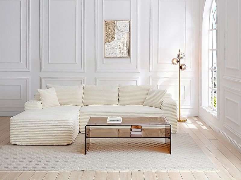 Couchtisch doppelt - Sicherheitsglas - Braun - STILEOS günstig online kaufen