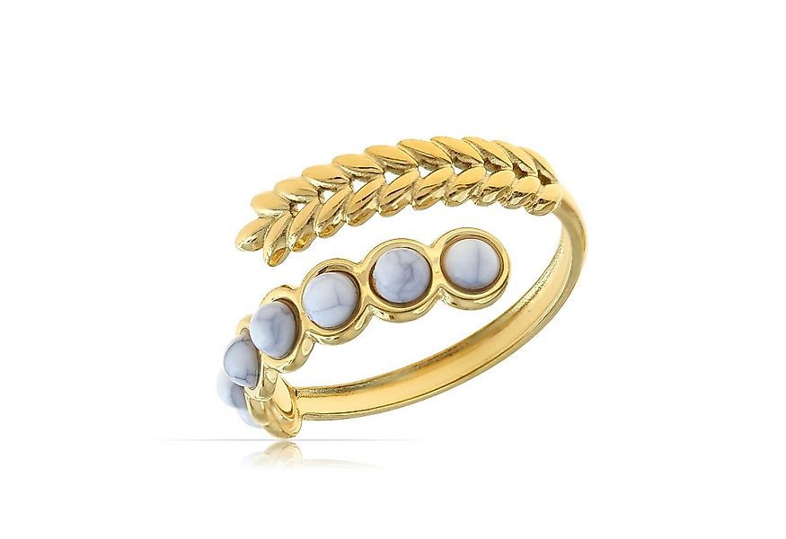 Made by Nami Fingerring Damen Gold aus Chirurgischem Edelstahl Edelstein Fe günstig online kaufen