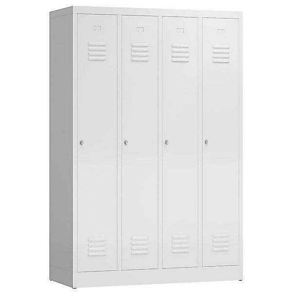 Steelboxx Spind ClassiX Garderobenschrank, 4 Abteile, 1800 x 1185 x 500 mm günstig online kaufen