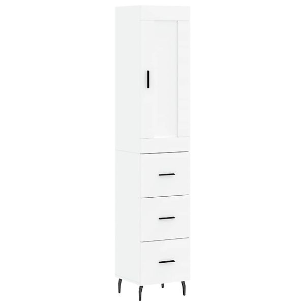 vidaXL Highboard Weiß 34,5x34x180 cm Holzwerkstoff 3200209 günstig online kaufen
