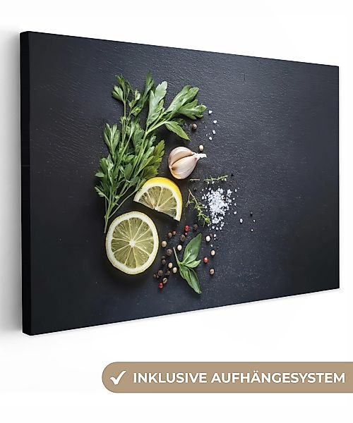 OneMillionCanvasses® Leinwandbild Frische Zutaten - Komposition günstig online kaufen