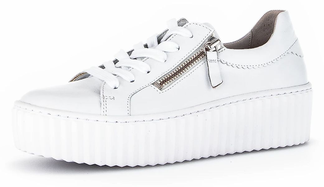 Gabor Plateausneaker, Freizeitschuh, Halbschuh, Schnürschuh mit Ziernähten günstig online kaufen