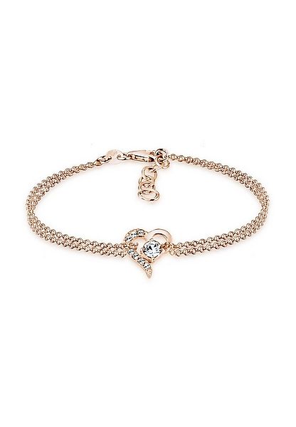Elli Armband Herz Liebe 925 Silber, mit Kristallen von Swarovski® (kein Set günstig online kaufen
