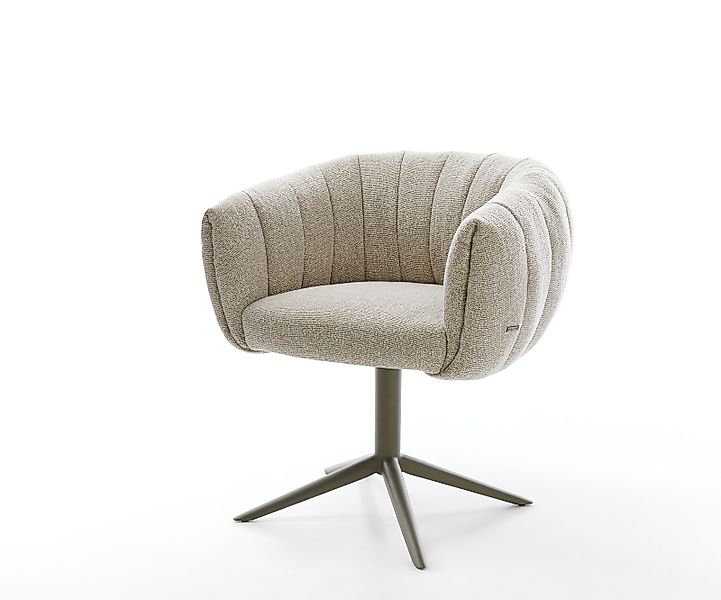 Drehstuhl Jada-Flex Webstoff Soft Beige Fußkreuz Effektfinish Titan 360° dr günstig online kaufen