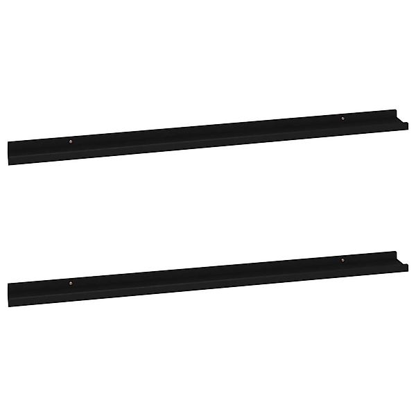 furnicato Wandregal Wandregale 2 Stk. Schwarz günstig online kaufen