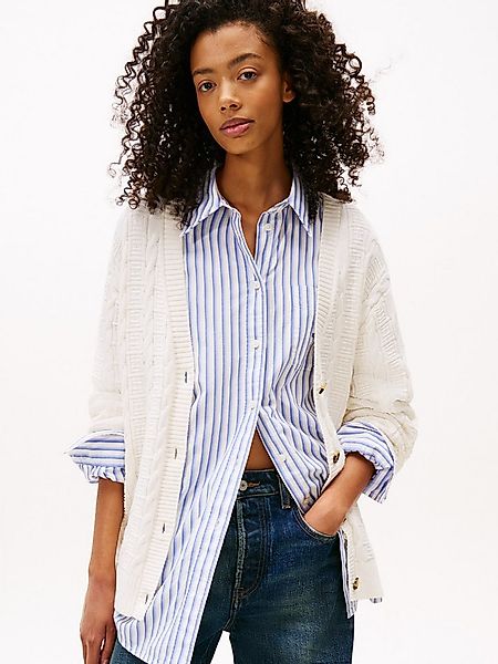 Tommy Jeans Strickjacke TJW CABLE CARDIGAN mit Zopfmuster günstig online kaufen