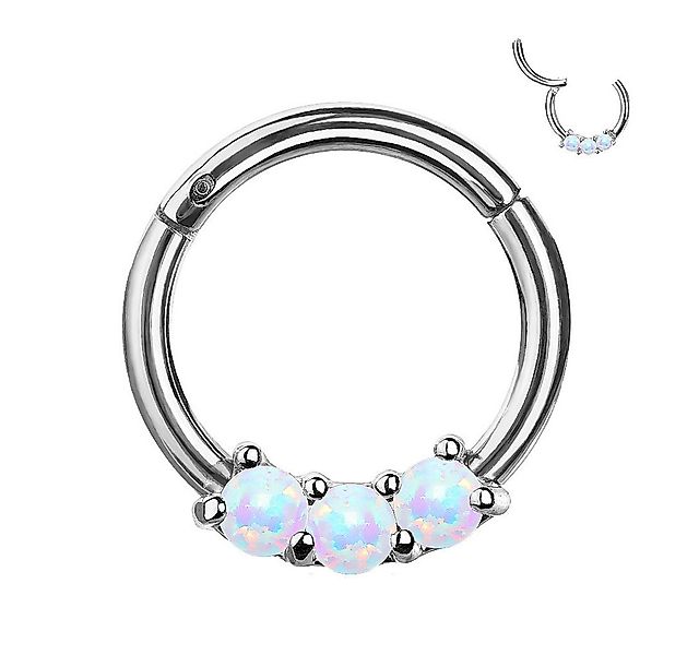 Taffstyle Nasenpiercing Piercing Clicker Scharnier mit Opal, Segment Glitze günstig online kaufen