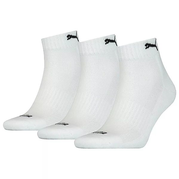 Puma Cushioned Quarter Socken 3 Paare EU 43-46 White günstig online kaufen