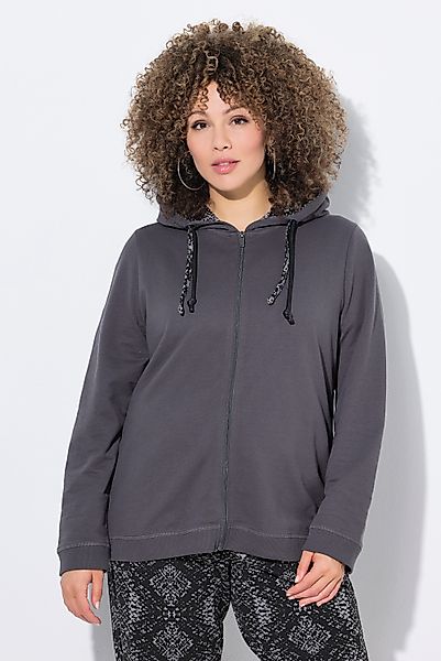 Ulla Popken Sweatjacke Sweatjacke Kapuzenfutter mit günstig online kaufen