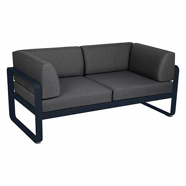 Bellevie 2-Sitzer Club Sofa 92 Abyssblau A3 Graphitgrau günstig online kaufen