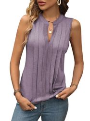 DEBAIJIA Kurzweste Damen Tank Top Plissee günstig online kaufen