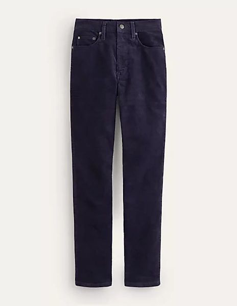 Schmale Cord-Jeans mit geradem Bein Damen Boden, Marineblau günstig online kaufen