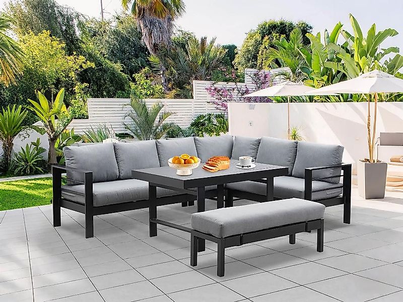 MeXo Gartenlounge-Set Aluminium Gartenmöbel Set für günstig online kaufen