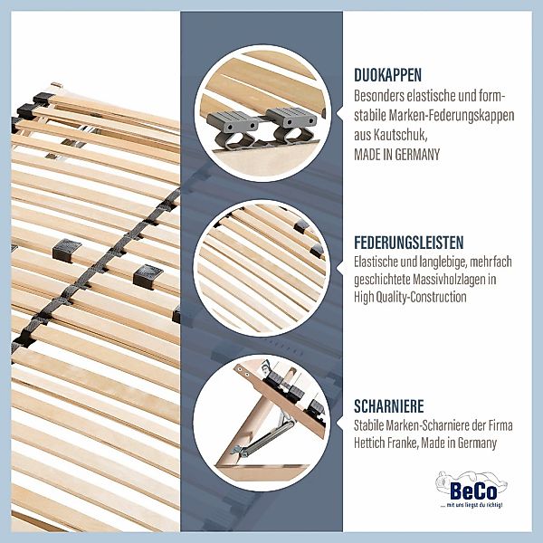 Beco Lattenrost "Standard", (1 St.), mit Kopfverstellung und Härteregulieru günstig online kaufen
