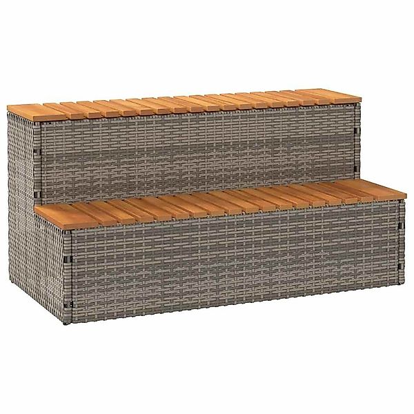 vidaXL Poolleiter, Whirlpooltreppe Grau 100x50x50,5 cm günstig online kaufen