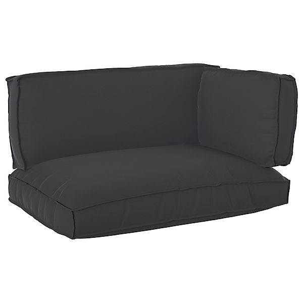 vidaXL Sitzauflage 3-teilige Palettenkissen-Set Schwarz Oxford-Stoff, günstig online kaufen