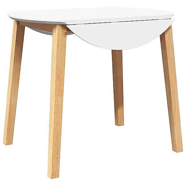 vidaXL Esstisch Esstisch Natur Massivholz Gummibaumholz günstig online kaufen