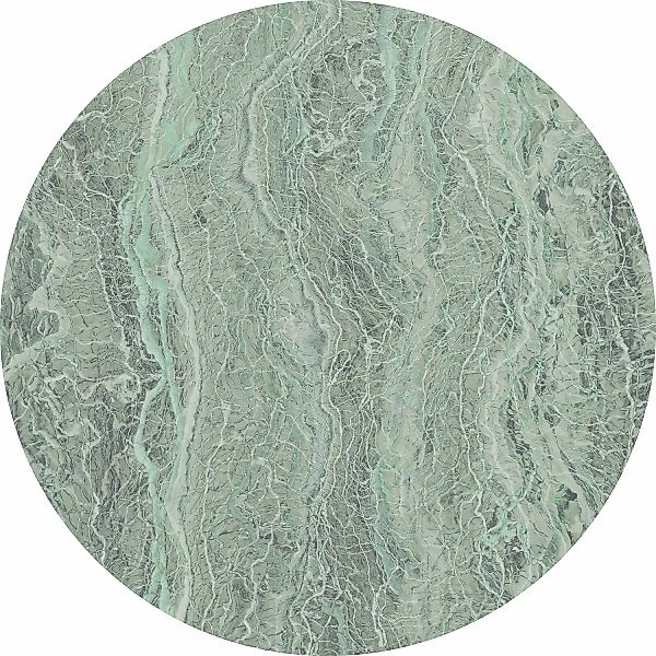 Sanders & Sanders Selbstklebende Runde Tapete Marmor Grün Ø 125 cm 611725 günstig online kaufen