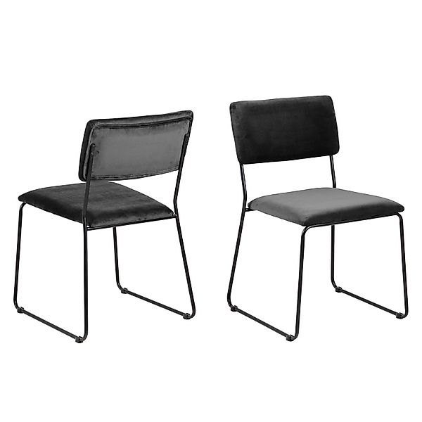 ebuy24 Corcica Esszimmerstuhl Dunkelgrau Metall Schwarz günstig online kaufen