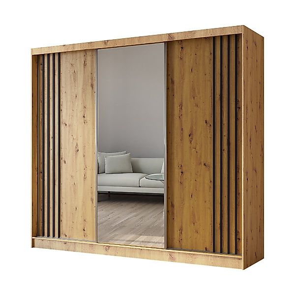 Compleo Kleiderschrank mit Spiegel MALTA Schwebetürenschrank günstig online kaufen