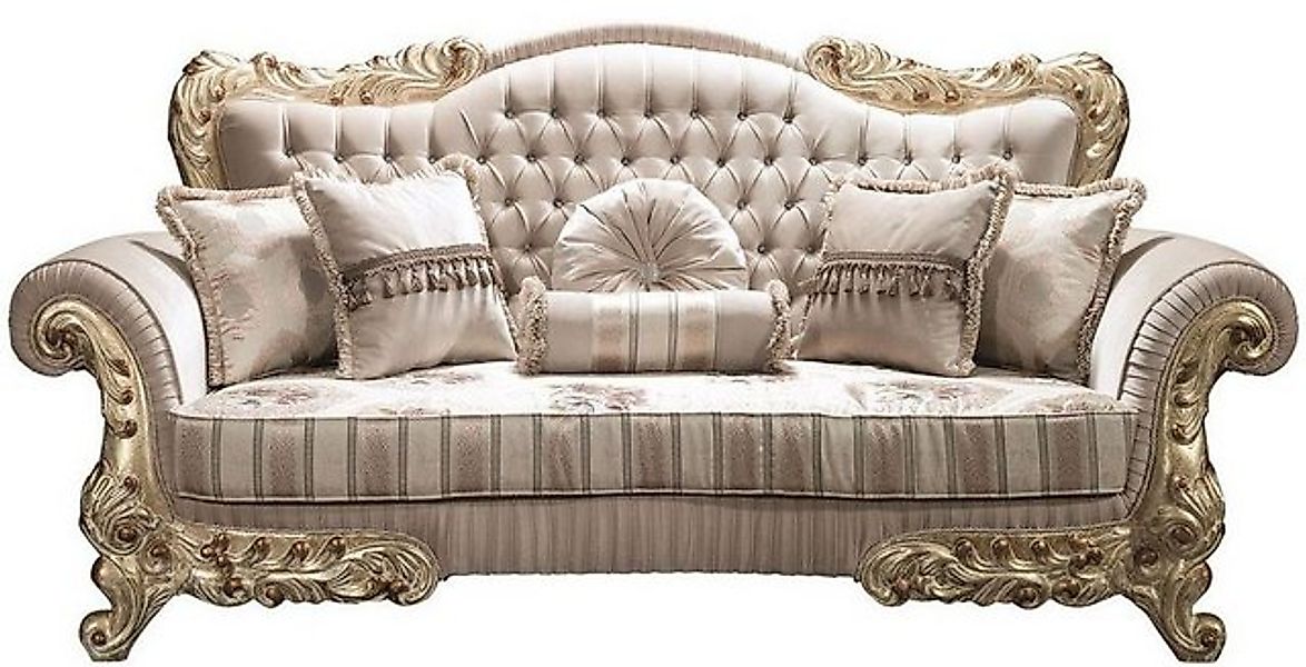 Casa Padrino Sofa Luxus Barock Sofa mit Glitzersteinen und dekorativen Kiss günstig online kaufen