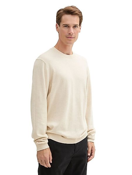 TOM TAILOR Rundhalspullover mit recyceltem Kaschmir günstig online kaufen