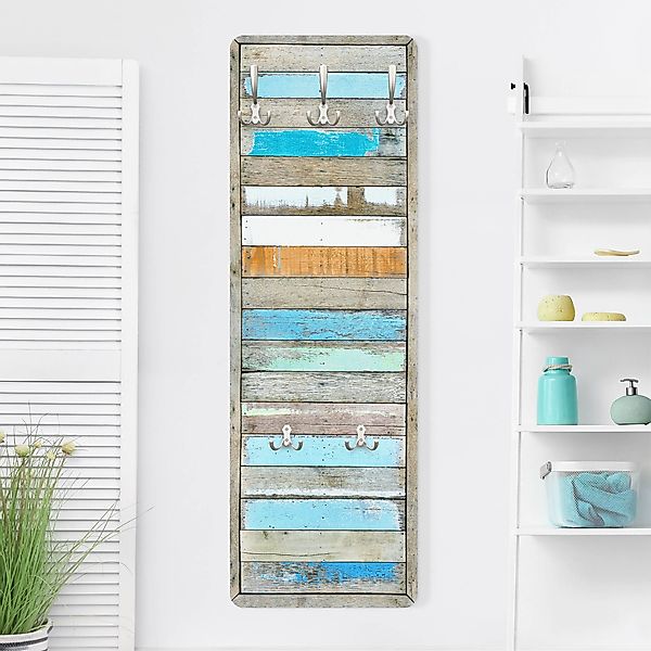 Wandgarderobe Holzpaneel Shelves of the Sea günstig online kaufen