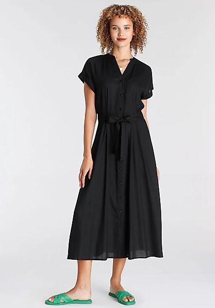 Tamaris Hemdblusenkleid, aus gewebter Viskose, mit Knopfleiste günstig online kaufen