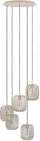 EGLO Pendelleuchte Hängeleuchte ROMAZZINA, exkl. E27, Stahl in sandfarben, günstig online kaufen