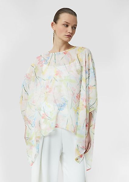 comma Poncho Indoor-Poncho Gemustertes Poncho-Cape aus günstig online kaufen