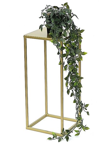 DanDiBo Blumenhocker Metall Gold Eckig 82-42 cm Blumenhocker Beistelltisch günstig online kaufen