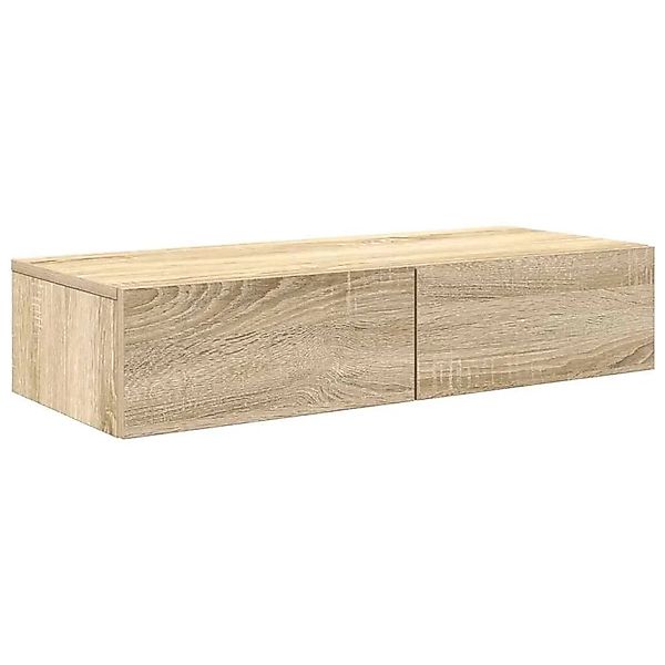 vidaXL Wandregal mit Schubladen Sonoma-Eiche 80x33x17 cm Holzwerkstoff 8599 günstig online kaufen