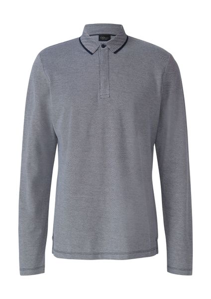 s.Oliver Langarmshirt Polo-Shirt Langärmeliges Poloshirt aus günstig online kaufen