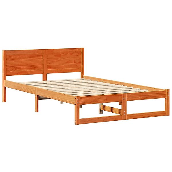 vidaXL Bett Bettgestell Gewachst Braun Massivholz günstig online kaufen